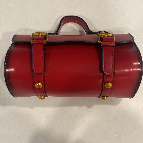 Top Handle & Shoulder Bag - Red - Picture 3 of 4